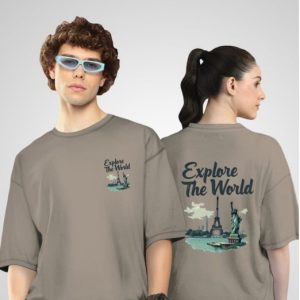 Explore the World Oversized Travel Graphic Tee – Unisex Comfort Fit