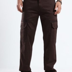 Men’s Slim Fit Brown Cargo Pants – Durable Everyday Utility Wear