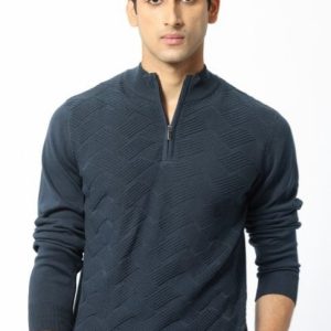 Premium Textured Half-Zip Sweater for Men – Stylish Winterwear for Everyday Comfort